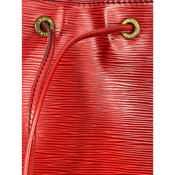 Louis Vuitton Noé Red Epi Leather Bucket Shoulder Bag Made in France A20970 - Picture 9 of 16